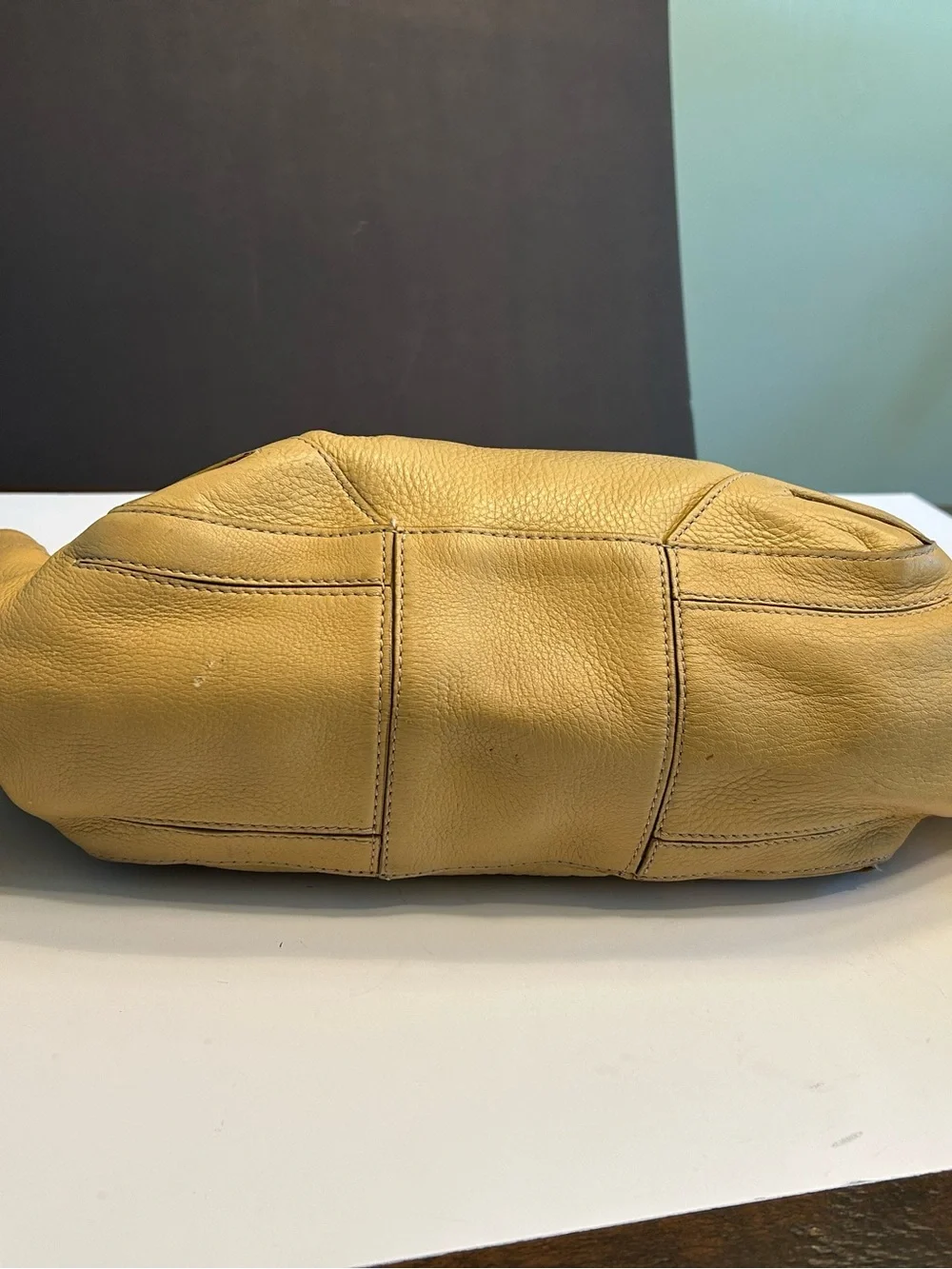 Cole Haan Leather Shoulder Hobo Bag - Tan
